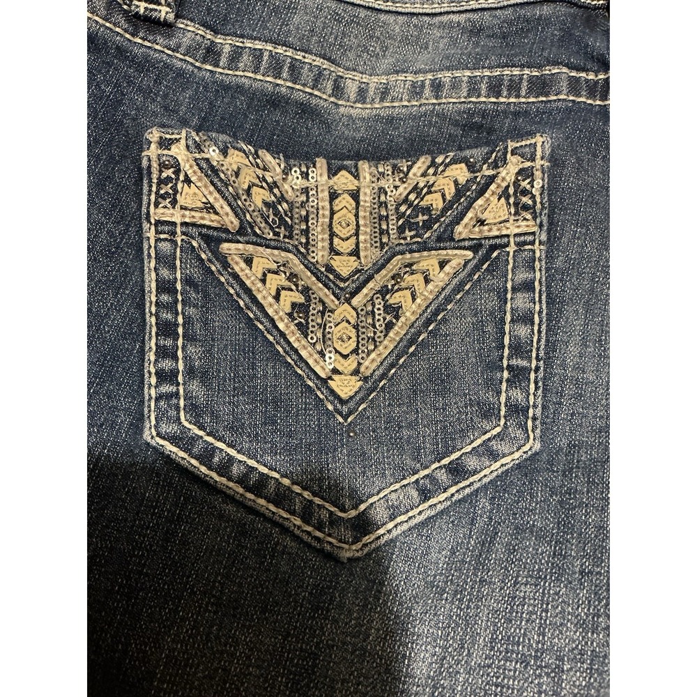 Rock & Roll Denim Women's Jeans Boot Cut 28x23 NEW NO TAGS Aztec Pocket Cowgirl